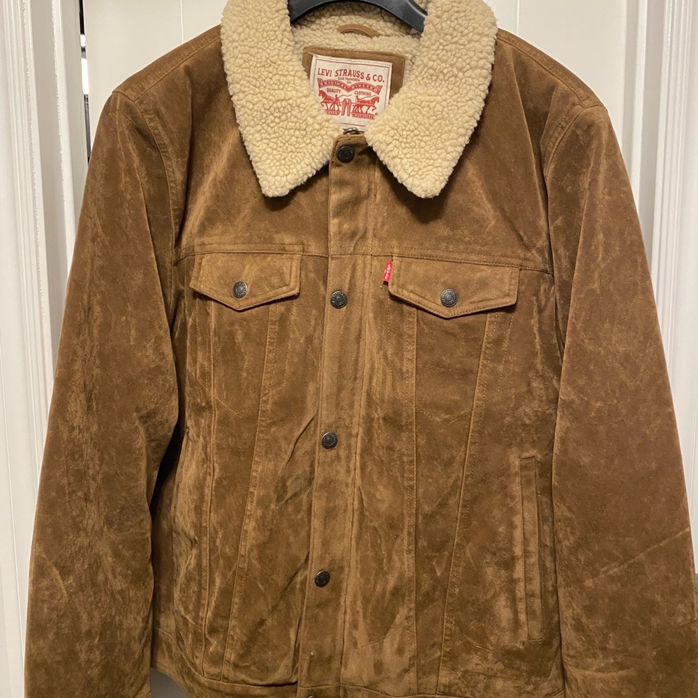 Levi’s Vintage Faux-Suede Sherpa Lined Trucker Jacket